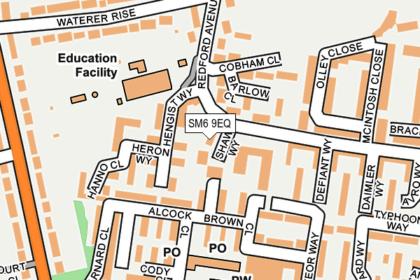 SM6 9EQ map - OS OpenMap – Local (Ordnance Survey)