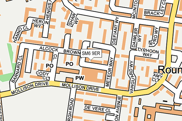 SM6 9ER map - OS OpenMap – Local (Ordnance Survey)