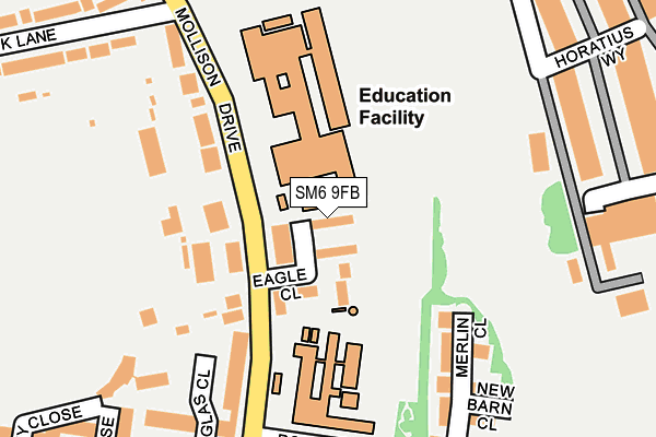 SM6 9FB map - OS OpenMap – Local (Ordnance Survey)