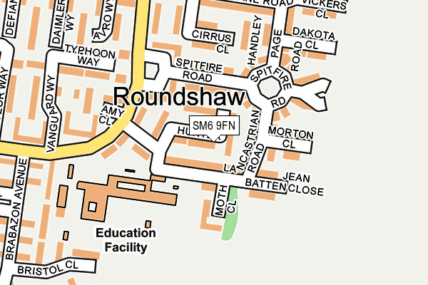 SM6 9FN map - OS OpenMap – Local (Ordnance Survey)