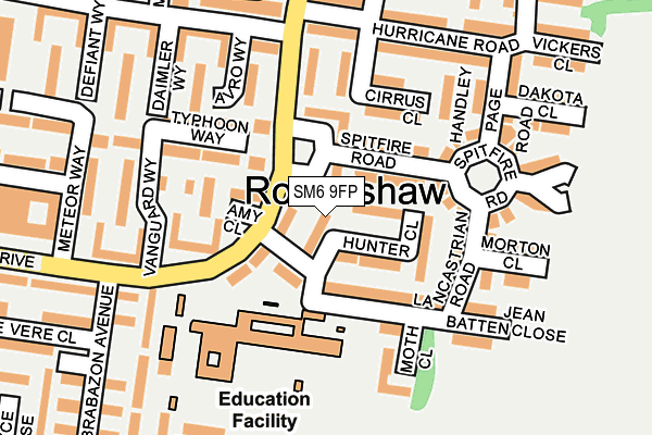 SM6 9FP map - OS OpenMap – Local (Ordnance Survey)