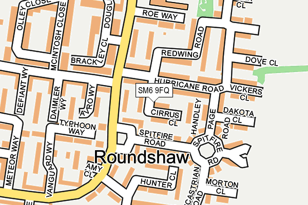 SM6 9FQ map - OS OpenMap – Local (Ordnance Survey)