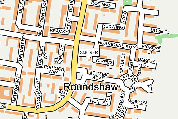 SM6 9FR map - OS OpenMap – Local (Ordnance Survey)