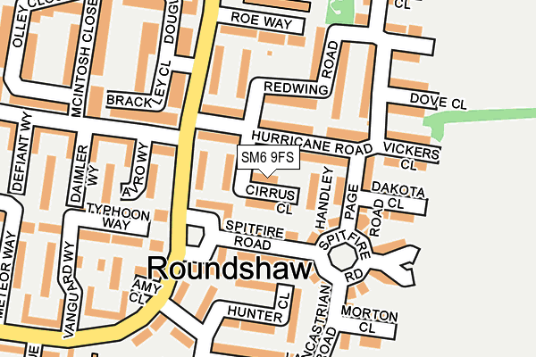 SM6 9FS map - OS OpenMap – Local (Ordnance Survey)