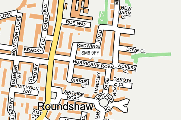 SM6 9FY map - OS OpenMap – Local (Ordnance Survey)