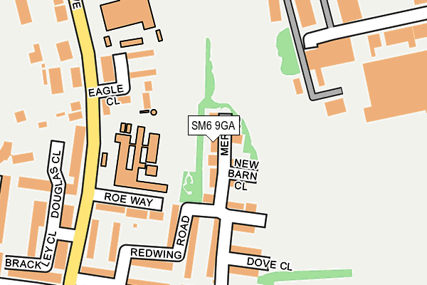 SM6 9GA map - OS OpenMap – Local (Ordnance Survey)