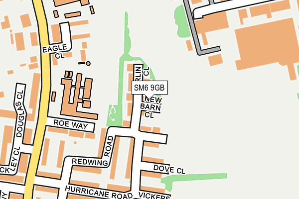 SM6 9GB map - OS OpenMap – Local (Ordnance Survey)