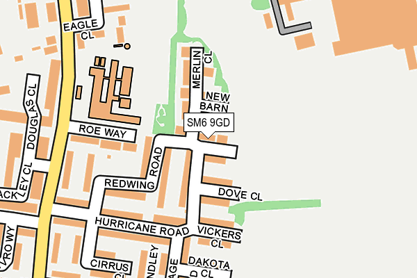 SM6 9GD map - OS OpenMap – Local (Ordnance Survey)