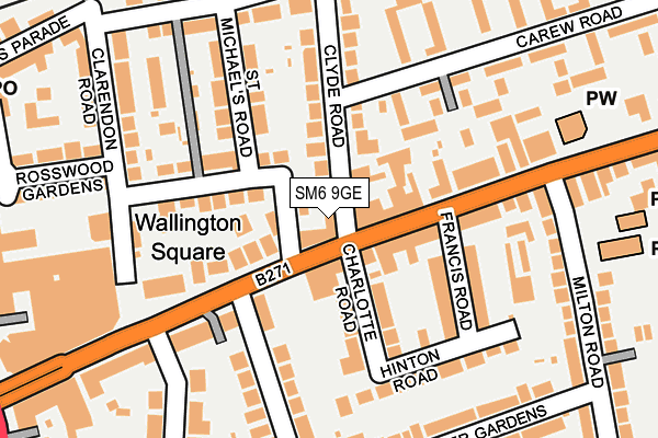 SM6 9GE map - OS OpenMap – Local (Ordnance Survey)