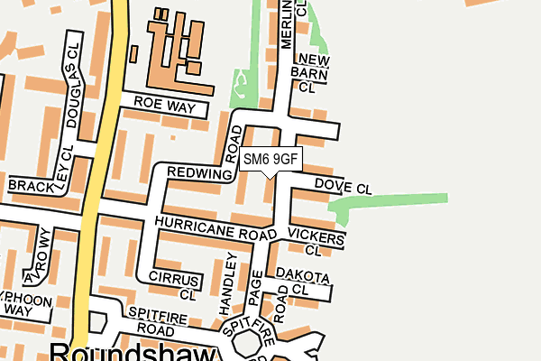 SM6 9GF map - OS OpenMap – Local (Ordnance Survey)