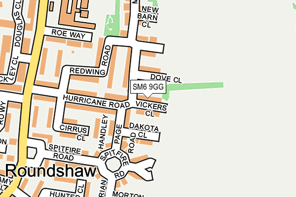 SM6 9GG map - OS OpenMap – Local (Ordnance Survey)