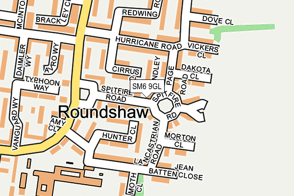 SM6 9GL map - OS OpenMap – Local (Ordnance Survey)