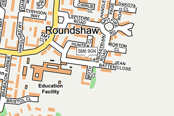 SM6 9GN map - OS OpenMap – Local (Ordnance Survey)