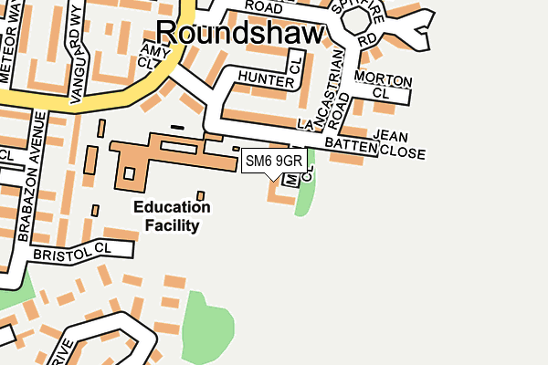 SM6 9GR map - OS OpenMap – Local (Ordnance Survey)