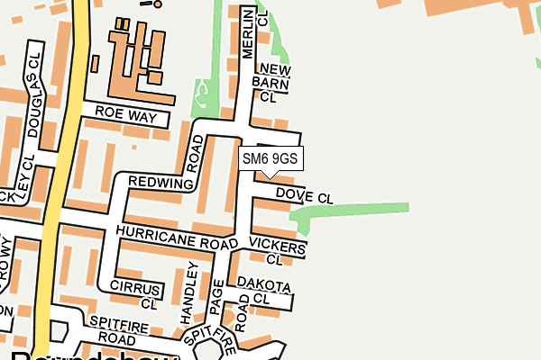 SM6 9GS map - OS OpenMap – Local (Ordnance Survey)