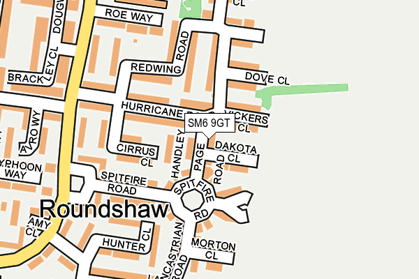 SM6 9GT map - OS OpenMap – Local (Ordnance Survey)