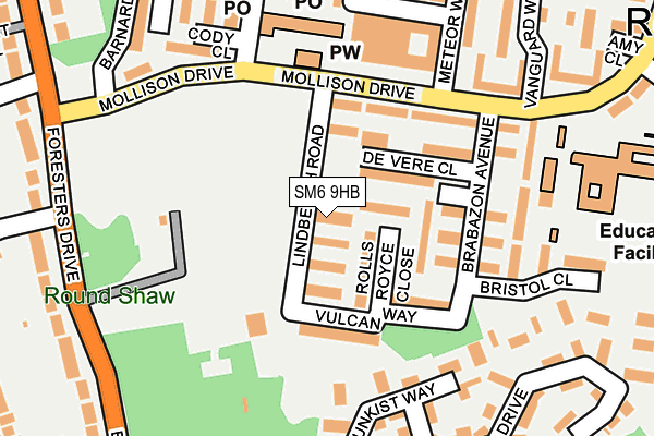 SM6 9HB map - OS OpenMap – Local (Ordnance Survey)