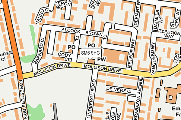 SM6 9HG map - OS OpenMap – Local (Ordnance Survey)