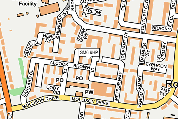 SM6 9HP map - OS OpenMap – Local (Ordnance Survey)