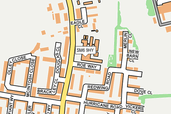 SM6 9HY map - OS OpenMap – Local (Ordnance Survey)