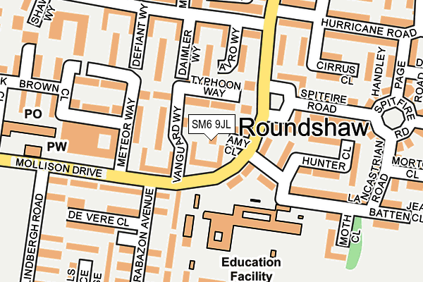 SM6 9JL map - OS OpenMap – Local (Ordnance Survey)