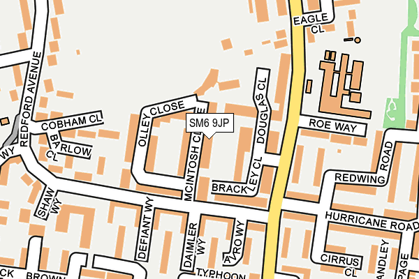 SM6 9JP map - OS OpenMap – Local (Ordnance Survey)
