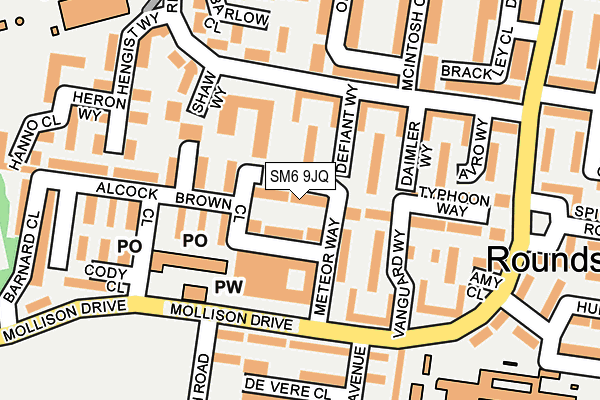 SM6 9JQ map - OS OpenMap – Local (Ordnance Survey)