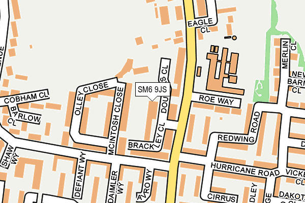 SM6 9JS map - OS OpenMap – Local (Ordnance Survey)