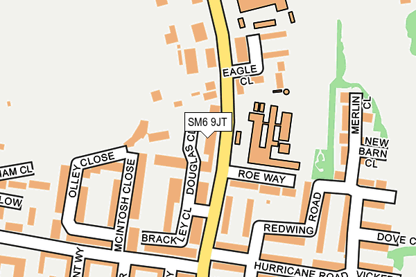 SM6 9JT map - OS OpenMap – Local (Ordnance Survey)