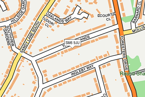 SM6 9JU map - OS OpenMap – Local (Ordnance Survey)