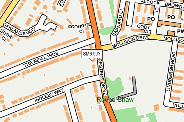 SM6 9JY map - OS OpenMap – Local (Ordnance Survey)