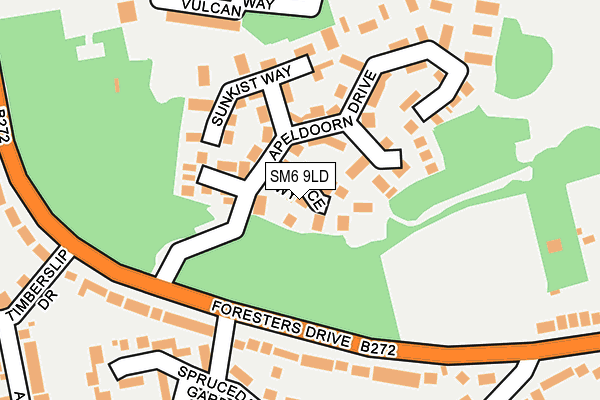 SM6 9LD map - OS OpenMap – Local (Ordnance Survey)