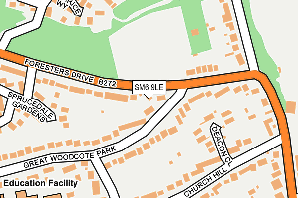 SM6 9LE map - OS OpenMap – Local (Ordnance Survey)