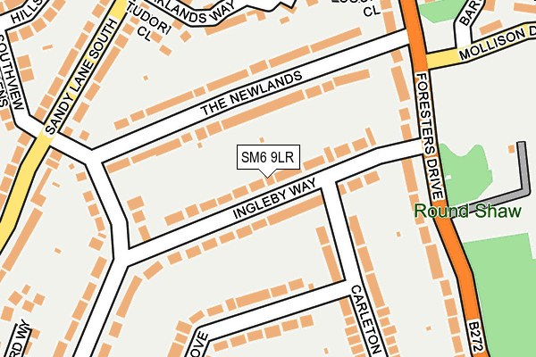 SM6 9LR map - OS OpenMap – Local (Ordnance Survey)