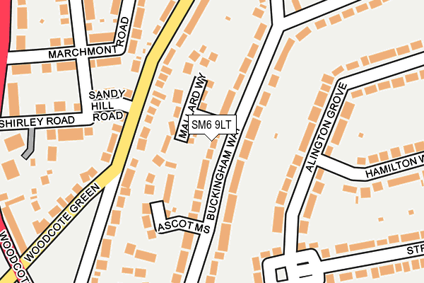 SM6 9LT map - OS OpenMap – Local (Ordnance Survey)