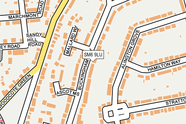 SM6 9LU map - OS OpenMap – Local (Ordnance Survey)