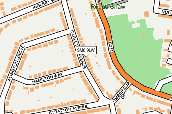 SM6 9LW map - OS OpenMap – Local (Ordnance Survey)