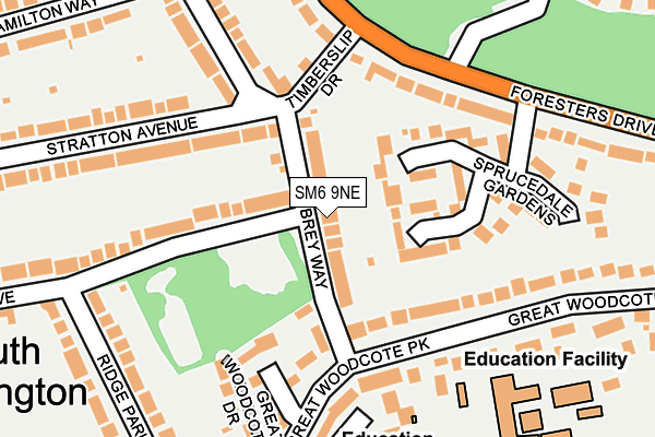 SM6 9NE map - OS OpenMap – Local (Ordnance Survey)