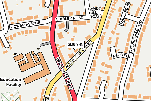 SM6 9NN map - OS OpenMap – Local (Ordnance Survey)