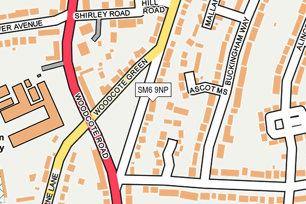 SM6 9NP map - OS OpenMap – Local (Ordnance Survey)