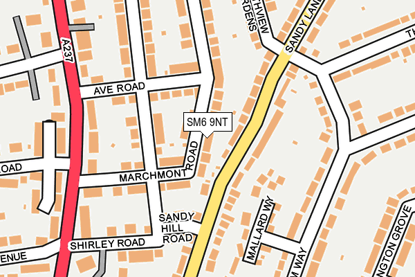 SM6 9NT map - OS OpenMap – Local (Ordnance Survey)