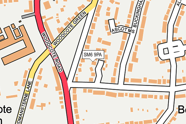 SM6 9PA map - OS OpenMap – Local (Ordnance Survey)