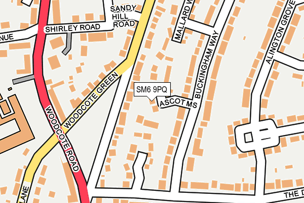 SM6 9PQ map - OS OpenMap – Local (Ordnance Survey)