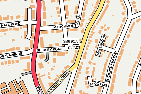 SM6 9QA map - OS OpenMap – Local (Ordnance Survey)