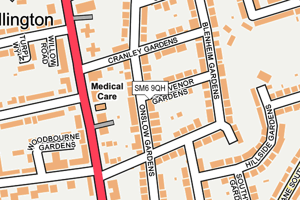 SM6 9QH map - OS OpenMap – Local (Ordnance Survey)