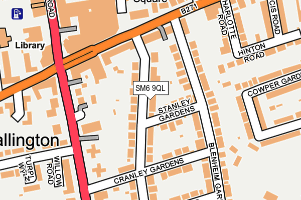 SM6 9QL map - OS OpenMap – Local (Ordnance Survey)