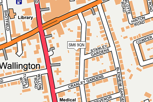 SM6 9QN map - OS OpenMap – Local (Ordnance Survey)