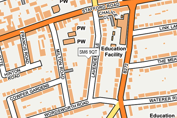 SM6 9QT map - OS OpenMap – Local (Ordnance Survey)