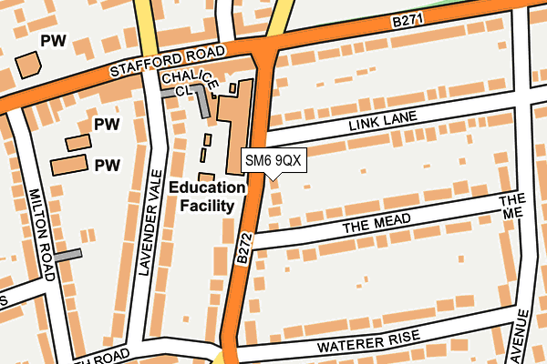 SM6 9QX map - OS OpenMap – Local (Ordnance Survey)