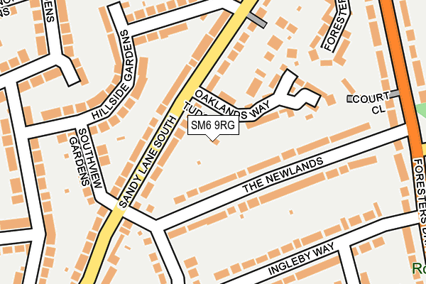 SM6 9RG map - OS OpenMap – Local (Ordnance Survey)